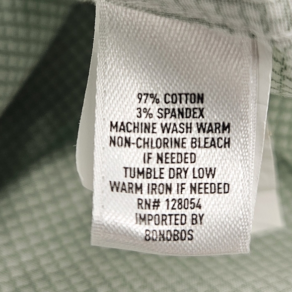 Bonobos Wrinkle Free Slim Cut Men's Longsleeve Dress Shirt Spring Green - Picture 4 of 7